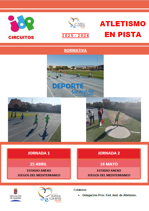 Circuito de Promoción Atletismo en Pista. Almería 25-04-2026